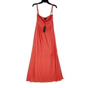 BCBGMAXAZRIA Strapless Maxi Dress Coral Red S New